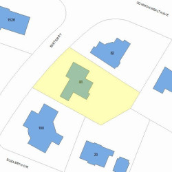88 Exeter St, Newton MA 02465-2809 plot plan