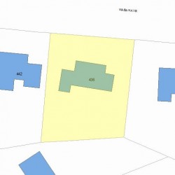 436 Waban Ave, Newton MA  02468-1352 plot plan