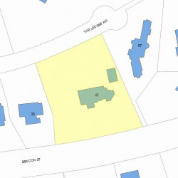 45 The Ledges Rd, Newton MA  02459-2072 plot plan