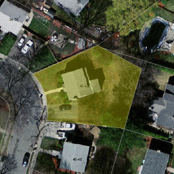 40 Hatfield Rd, Newton MA  02465-1229 aerial view