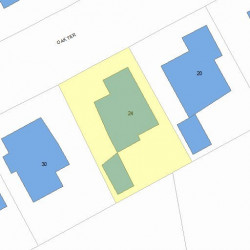 24 Oak Ter, Newton MA 02461-1409 plot plan