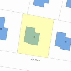 69 Montrose St, Newton MA 02458-2726 plot plan