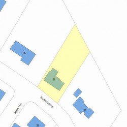 27 Islington Rd, Newton MA 02466-1005 plot plan