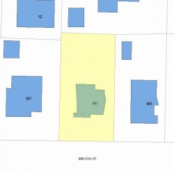 991 Beacon St, Newton MA  02459-1722 plot plan