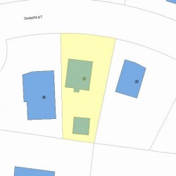 32 Champa St, Newton MA 02464-1225 plot plan