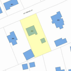 240 Mount Vernon St, Newton MA 02465-2519 plot plan