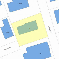 25 Channing St, Newton MA 02458-1628 plot plan