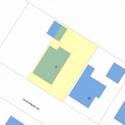 39 Canterbury Rd, Newton MA  02461-1319 plot plan