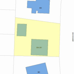359 Linwood Ave, Newton MA 02460-1342 plot plan