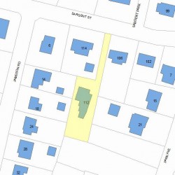 112 Sargent St, Newton MA  02458-2344 plot plan