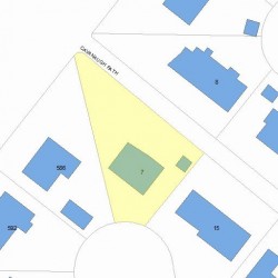 7 Cavanaugh Path, Newton MA  02459-3701 plot plan