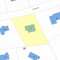 110 Rachel Rd, Newton MA  02459-2913 plot plan