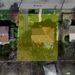 26 Holden Rd, Newton MA  02465-1910 aerial view