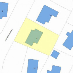 11 Boulevard Rd, Newton MA 02459-1203 plot plan