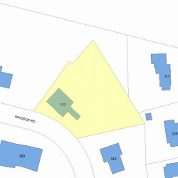 153 Windsor Rd, Newton MA 02468-1119 plot plan