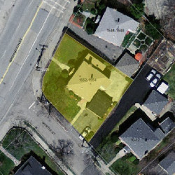 1554 Washington St, Newton MA  02465-2221 aerial view
