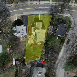 318 Auburndale Ave, Newton MA 02466-1221 aerial view