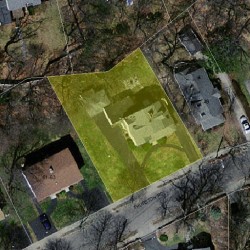 55 Thurston Rd, Newton MA 02464-1242 aerial view