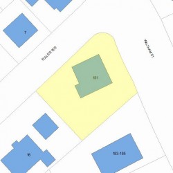 181 Waltham St, Newton MA 02465-1353 plot plan