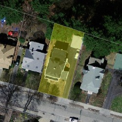 25 Warwick Rd, Newton MA 02465-1723 aerial view