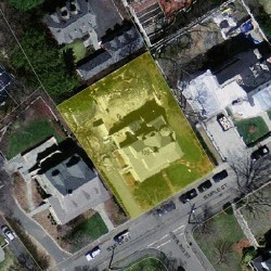 105 Temple St, Newton MA  02465-2306 aerial view