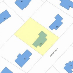 211 Greenwood St, Newton MA 02459-3039 plot plan