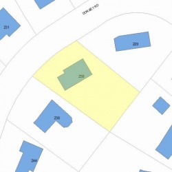 230 Dorset Rd, Newton MA 02468-1428 plot plan