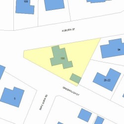 106 Auburn St, Newton MA 02466-2502 plot plan