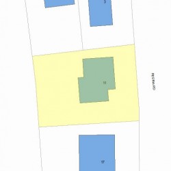 11 Regina Rd, Newton MA  02466-1412 plot plan