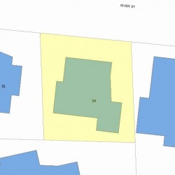64 River St, Newton MA  02465-1854 plot plan