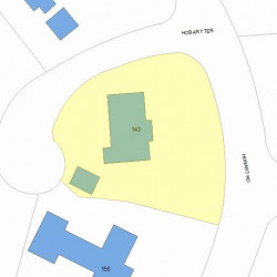 143 Hobart Rd, Newton MA 02459-1353 plot plan