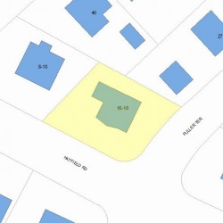 16 Hatfield Rd, Newton MA  02465-1213 plot plan