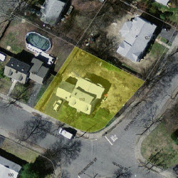 110 Nevada St, Newton MA  02460-1148 aerial view