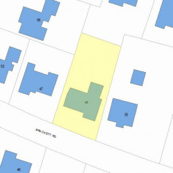 41 Brackett Rd, Newton MA  02458-2611 plot plan