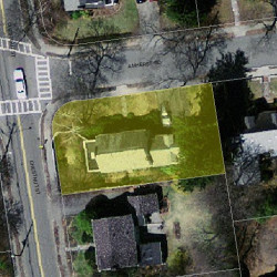 66 Amherst Rd, Newton MA  02468-2302 aerial view