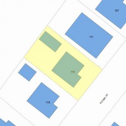 115 Floral St, Newton MA 02461-1543 plot plan