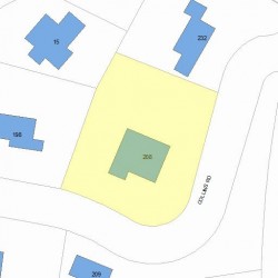 208 Collins Rd, Newton MA 02468-2238 plot plan