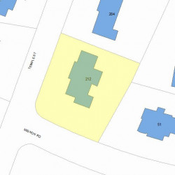 212 Temple St, Newton MA 02465-2316 plot plan