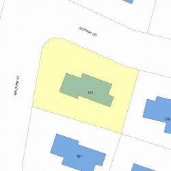 184 Fairway Dr, Newton MA 02465-1715 plot plan