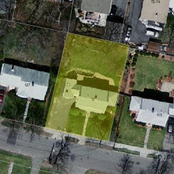 121 Fairway Dr, Newton MA 02465-1714 aerial view