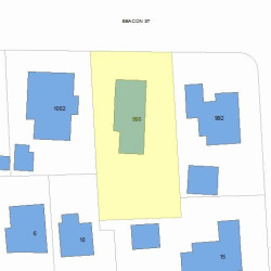 998 Beacon St, Newton MA  02459-1726 plot plan