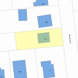 191 Melrose St, Newton MA  02466-1107 plot plan