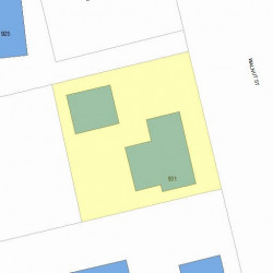 931 Walnut St, Newton MA 02461-1133 plot plan