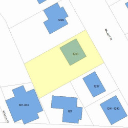 1233 Walnut St, Newton MA 02461-1820 plot plan