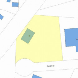 45 Tower Rd, Newton MA 02464-1510 plot plan