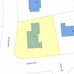 20 Kenwood Ave, Newton MA 02459-1439 plot plan
