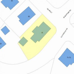 65 Clark St, Newton MA  02459-2425 plot plan