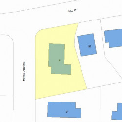 6 Morseland Ave, Newton MA 02459-1129 plot plan