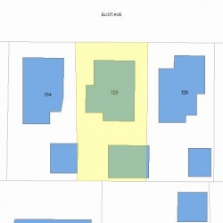 128 Eliot Ave, Newton MA 02465-1728 plot plan