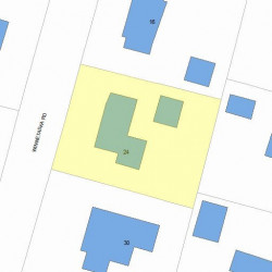 24 Winnetaska Rd, Newton MA  02468-1425 plot plan